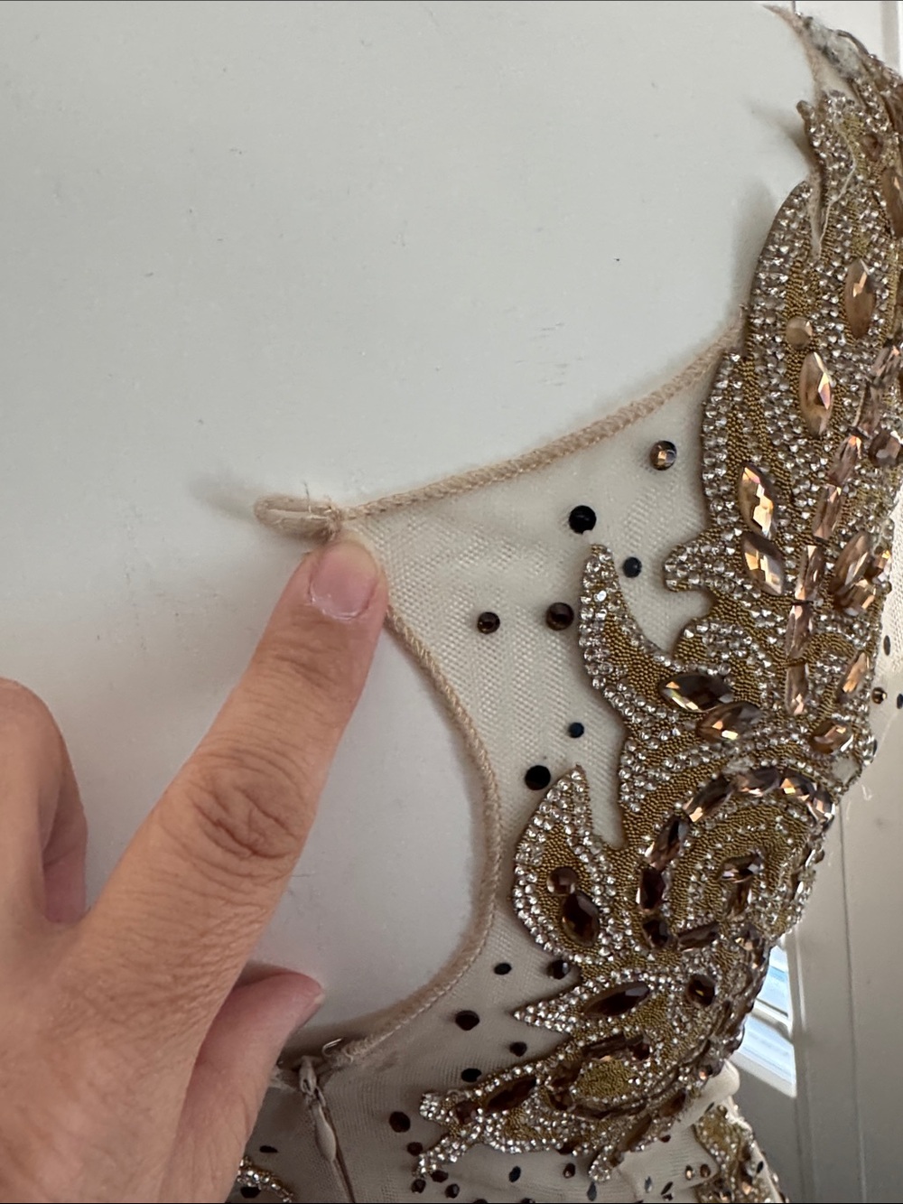 Size 6 Azzure high end couture gown. Missing button pageant glitz glamour - Picture 12 of 16
